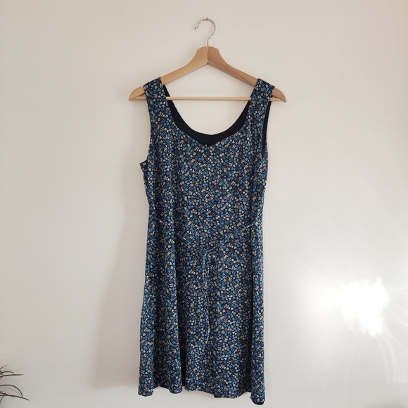 Marie Claire Dark Blue Floral Mini Summer Dress - Picture 3 of 10